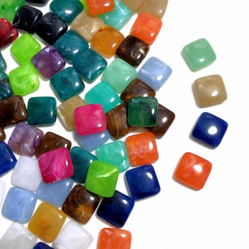 Granos de acrílico de la joyería, Cuadrado, Bricolaje, más colores para la opción, 20x20mm, 500T/Bolsa, Vendido por Bolsa