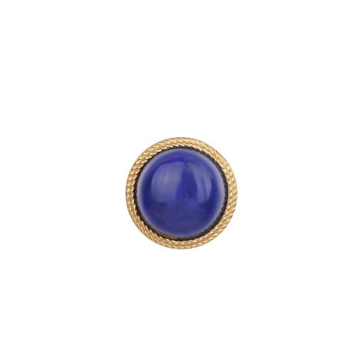 Abalorios de Lapislazuli, Plata de ley 925, con Lapislázuli, chapado en color dorado, Bricolaje, 9.90x8.60mm, agujero:aproximado 2.4mm, Vendido por UD