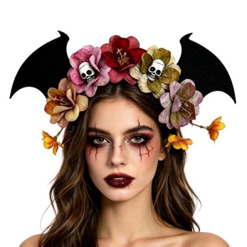 Cloth Hair Band, Flower, handmade, Halloween Design & for woman, more colors for choice, 180x280mm, Sold By PC