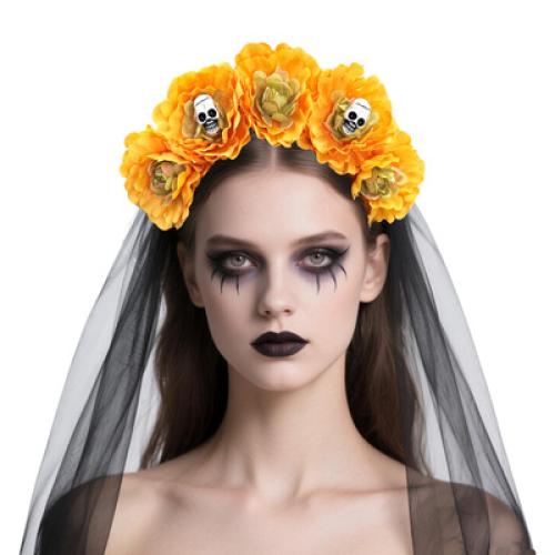 Cloth Hair Band, Flower, handmade, Halloween Design & for woman, more colors for choice, Sold By PC