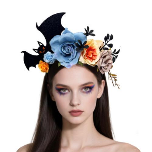 Cloth Hair Band, Flower, epoxy gel, Halloween Design & for woman, more colors for choice, 220x220mm, Sold By PC