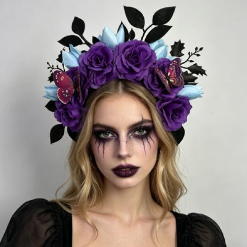 Stoff Haarband, Blume, handgemacht, Design für Halloween & für Frau, 260x300mm, verkauft von PC