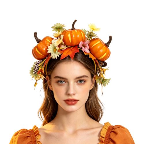 Plástico Banda de pelo, Calabaza, hecho a mano, Diseño de Halloween & para mujer, 220x210mm, Vendido por UD