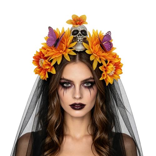 paño Banda de pelo, Flor, hecho a mano, Diseño de Halloween & para mujer, más colores para la opción, Vendido por UD