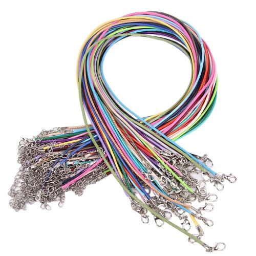 Fashion Necklace Cord, Tibetan Style, Tibetan Style lobster clasp, gold color plated, nickel, lead & cadmium free, 1.5mm, Length:Approx 18 Inch, 100Strands/Lot, Sold By Lot
