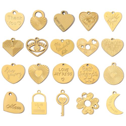 Titan -Anhänger, Titanstahl, plattiert, DIY & verschiedene Stile für Wahl & mit Strass, keine, 5PCs/Tasche, verkauft von Tasche