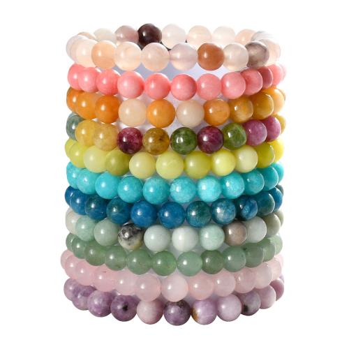 Edelstein Armband, rund, handgemacht, verschiedenen Materialien für die Wahl & unisex, beads size 8mm, Länge:ca. 18 cm, verkauft von PC