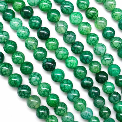 Natürliche Drachen Venen Achat Perlen, Drachenvenen Achat, rund, DIY, keine, 12mm, verkauft per ca. 38 cm Strang