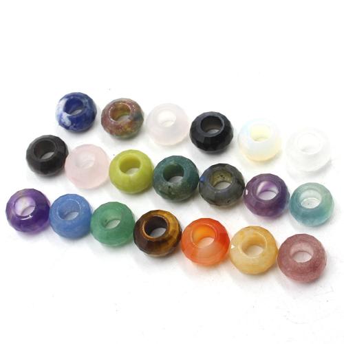 Gemstone Jewelry Beads, Rondelle, polished, DIY & different materials for choice & faceted, 8x16mm, Sold By PC