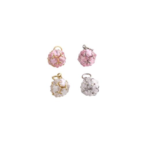 Cubic Zirconia Micro Pave Brass Pendants, plated, DIY & micro pave cubic zirconia, more colors for choice, 15x9x9mm, Sold By PC