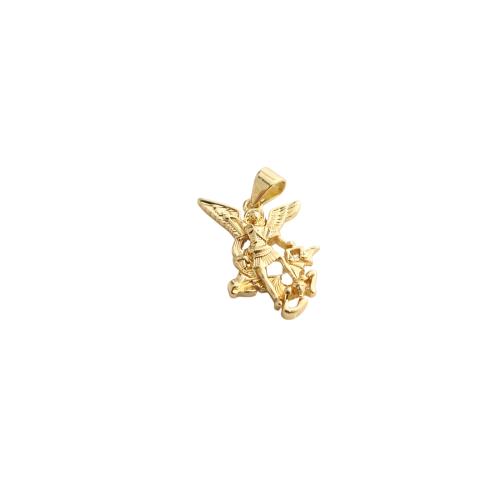 Cubic Zirconia Micro Pave Brass Pendants, gold color plated, DIY & micro pave cubic zirconia, 25x14x5mm, Sold By PC