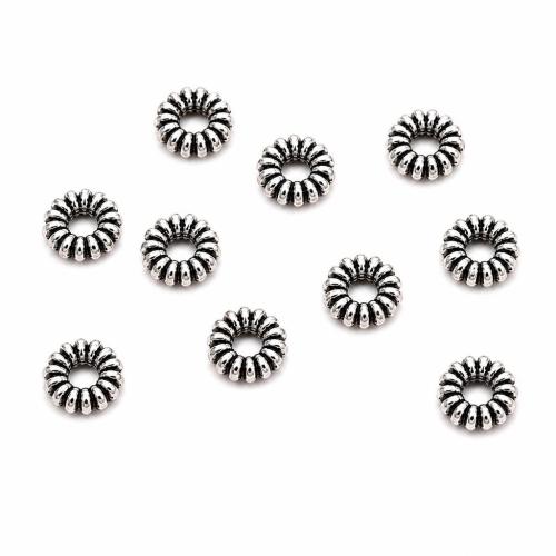Tibetan Style Jewelry Washers, antique silver color plated, DIY, 6x2mm, Hole:Approx 2mm, Sold By PC