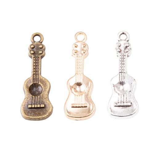 Instrumento musical en forma de colgantes de la aleación de Zinc, guitara, chapado, Bricolaje, más colores para la opción, 27x9x2mm, Vendido por UD