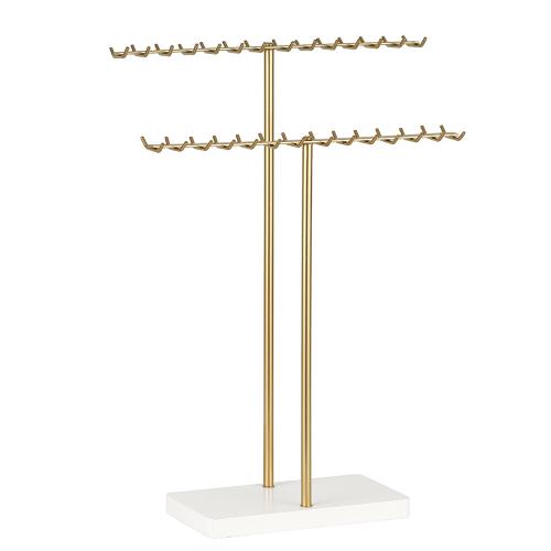 Multi Purpose Display, Tibetan Style, with Wood, gold color plated, Double Layer, Sold By PC