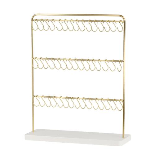 Iron Multi Purpose Jewelry Display, with Wood, stoving varnish, three layers, 300x90x358mm, Sold By PC