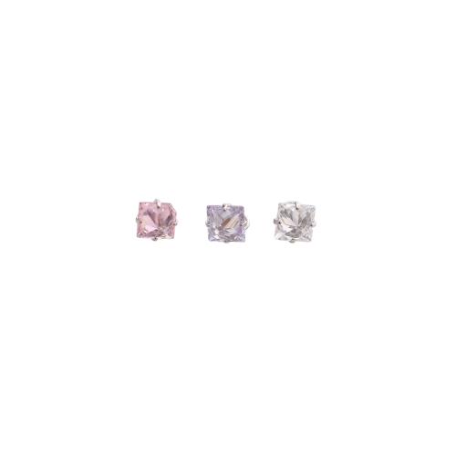 Cubique Pendentif en laiton zircon pavent, Motif géométrique, Placage, DIY & pavé de micro zircon, plus de couleurs à choisir, 11x8x8mm, Vendu par PC