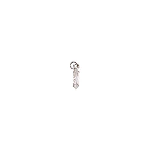 Cubique Pendentif en laiton zircon pavent, Placage, DIY & pavé de micro zircon, 15x3x3mm, Vendu par PC