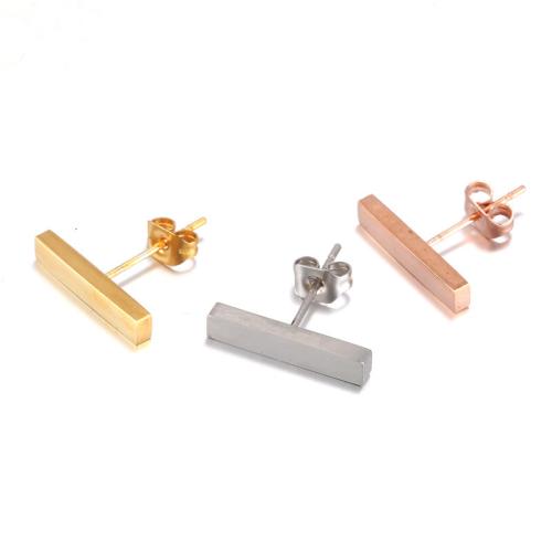304 Edelstahl Ohrstecker, plattiert, Modeschmuck & für Frau, keine, 15x14mm, verkauft von Paar