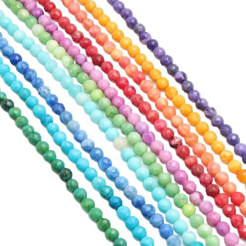 Jaspe d'impression goutte, poli, DIY, plus de couleurs à choisir, 6mm, Environ 68PC/brin, Vendu par brin