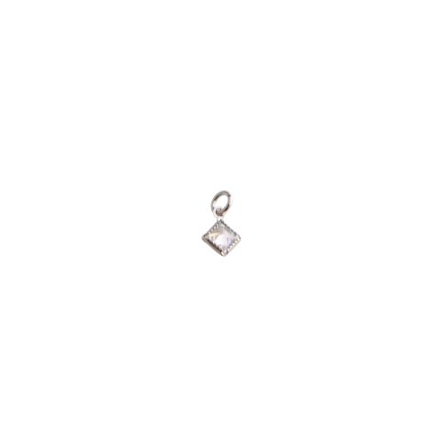 Befestigter Zirkonia Messing Anhänger, Geometrisches Muster, plattiert, DIY & Micro pave Zirkonia, 12x6x2mm, verkauft von PC