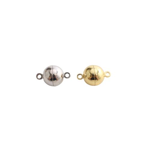 Fermoir magnétique en laiton, Rond, Placage, DIY, plus de couleurs à choisir, 19x12x12mm, Vendu par PC