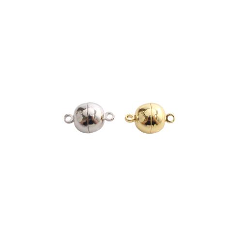 Fermoir magnétique en laiton, Rond, Placage, DIY, plus de couleurs à choisir, 17x10x10mm, Vendu par PC