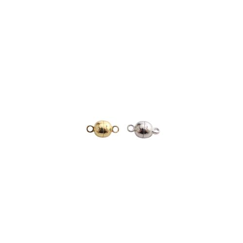 Fermoir magnétique en laiton, Rond, Placage, DIY, plus de couleurs à choisir, 12x6x6mm, Vendu par PC