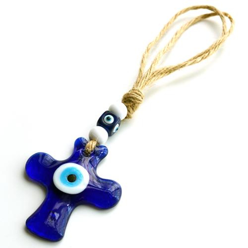 verre Ornements suspendus, croix, moitié à la main, Vendu par PC