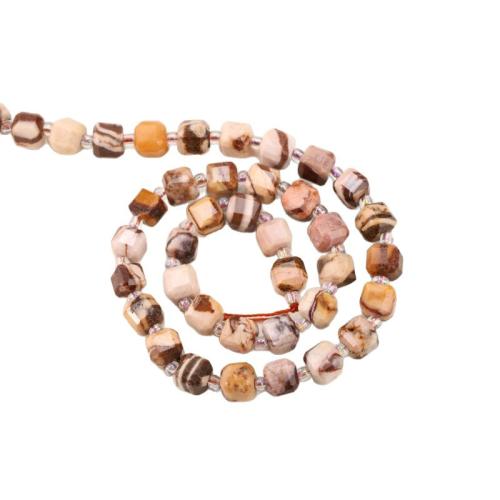 Perles bijoux en pierres gemmes, Jaspe de zèbre, cadre, poli, DIY & normes différentes pour le choix & facettes, Vendu par Environ 38 cm brin