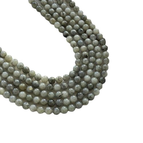 Natural Labradorite Beads, Round, polished, DIY & different size for choice, grey, Sold Per Approx 38 cm Strand