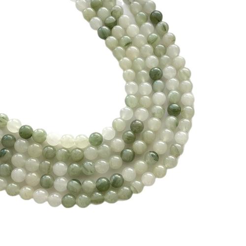 Gemstone Jewelry Beads, Green Grass Stone, Round, polished, DIY & different size for choice, Sold Per Approx 38 cm Strand