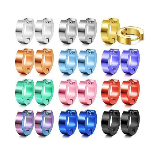 acier inoxydable 316L Huggie Anneau d'oreille, Placage, unisexe & normes différentes pour le choix, plus de couleurs à choisir, Vendu par PC
