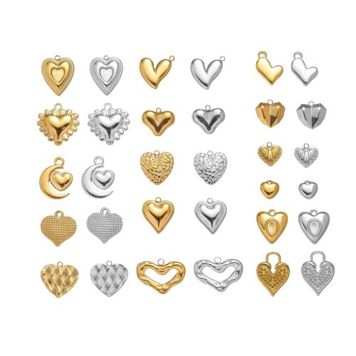 Acier inoxydable Coeur Pendentifs, Acier inoxydable 304, DIY & styles différents pour le choix, Vendu par PC