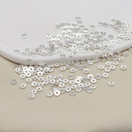925 Sterling Silver Spacer Bead, Flat Round, different size for choice, original color, Sold By PC