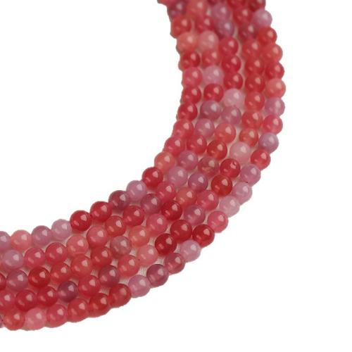 Achat Perlen, Yanyuan Agate, rund, poliert, DIY & verschiedene Größen vorhanden, Rosa, verkauft per ca. 38 cm Strang