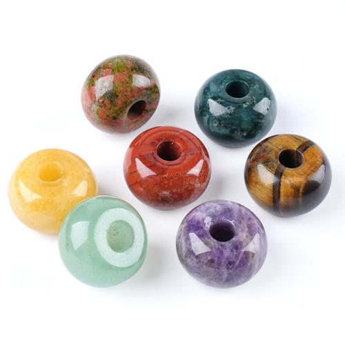 Gemstone Large Hole Bead, Abacus, DIY & different materials for choice, 12x18mm, Hole:Approx 5mm, Sold By PC