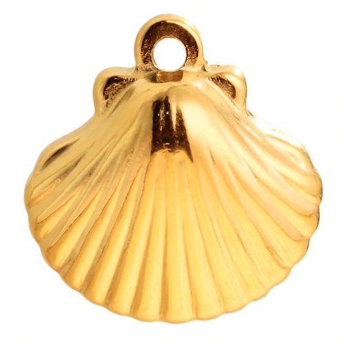 Stainless Steel Animal Pendants, 304 Stainless Steel, Shell, gold color plated, DIY & different styles for choice & with rhinestone, Sold By PC