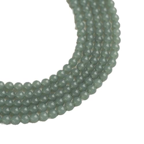 Perles de jadite, jade, Rond, poli, DIY & normes différentes pour le choix, Vendu par Environ 38 cm brin