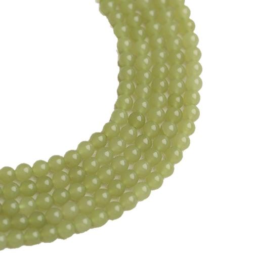 Natural Jade Beads, Hetian Jade, Round, polished, DIY & different size for choice, Sold Per Approx 38 cm Strand
