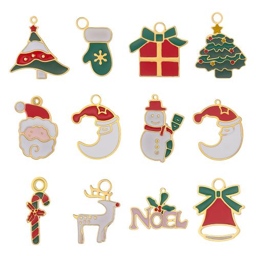 Titan -Anhänger, Titanstahl, plattiert, Weihnachts-Design & DIY & verschiedene Stile für Wahl & Emaille, verkauft von PC