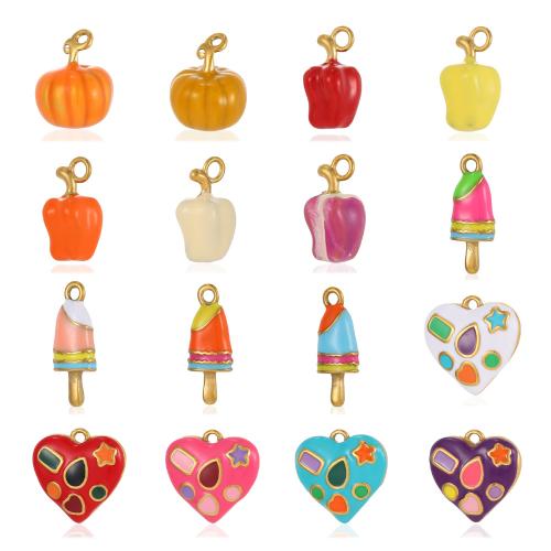 Bijoux pendentifs en acier inoxydable , Acier inoxydable 304, Placage de couleur d'or, DIY & styles différents pour le choix & émail, Vendu par PC