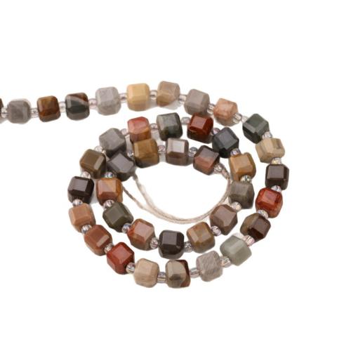 Perles bijoux en pierres gemmes, Jaspe d'océan, cadre, poli, DIY & normes différentes pour le choix & facettes, Vendu par Environ 38 cm brin