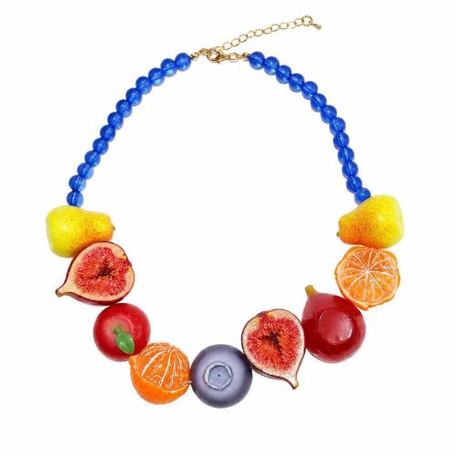Harz Armband und Halskette, mit Zinklegierung, ObstFrucht, plattiert, verschiedene Stile für Wahl & für Frau, verkauft von PC