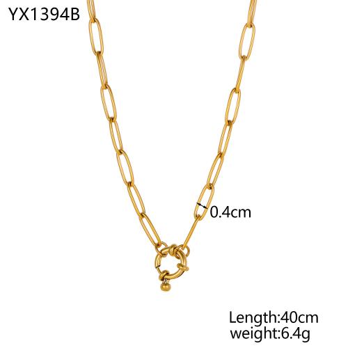 304 Edelstahl Halskette, goldfarben plattiert, Modeschmuck & verschiedene Stile für Wahl & für Frau, verkauft von PC