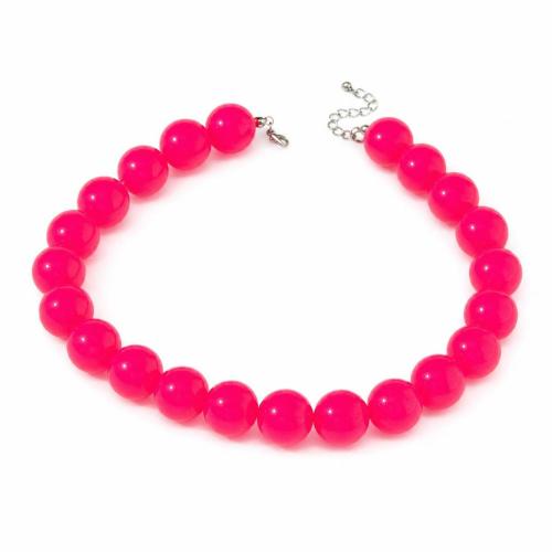 Acryl Halskette, rund, Modeschmuck & für Frau, keine, beads size 18mm, Länge:ca. 45 cm, verkauft von PC