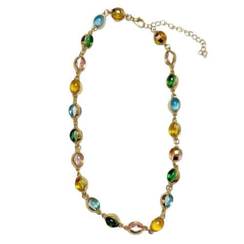 alliage de zinc Collier et bracelet, Placage de couleur d'or, Vintage & styles différents pour le choix & pavé de micro zircon & pour femme, Vendu par PC