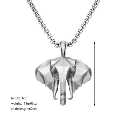 alliage de zinc collier, éléphant, Placage, bijoux de mode & unisexe, Longueur:Environ 60 cm, Vendu par PC