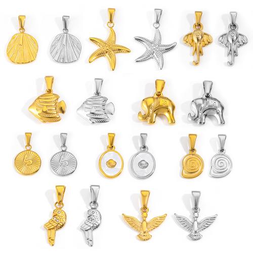 Stainless Steel Pendants, 304 Stainless Steel, plated, DIY & different styles for choice & with rhinestone, Sold By PC