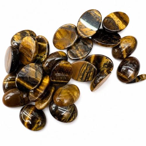Tigerauge flache Hinterseite Cabochon, oval, DIY & verschiedene Größen vorhanden, verkauft von PC
