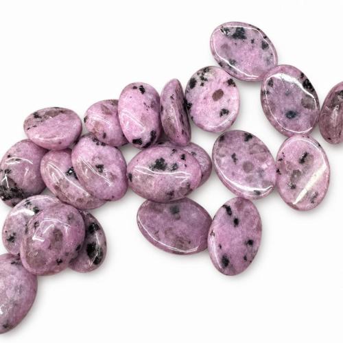 Edelstein flache Hinterseite Cabochon, oval, DIY & verschiedene Größen vorhanden, Rosa, verkauft von PC